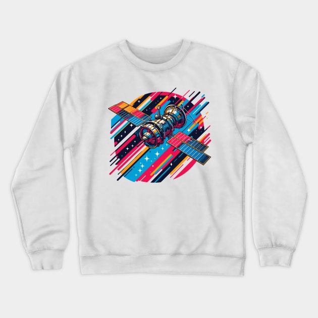 Satellite Crewneck Sweatshirt by Vehicles-Art